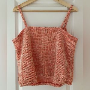 Women’s red orange pattern top